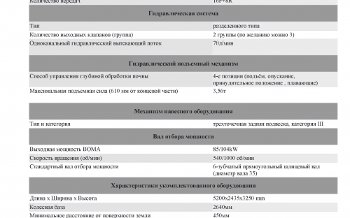 Фото Тракторы Колёсный трактор серии Zoomlion RS 1304